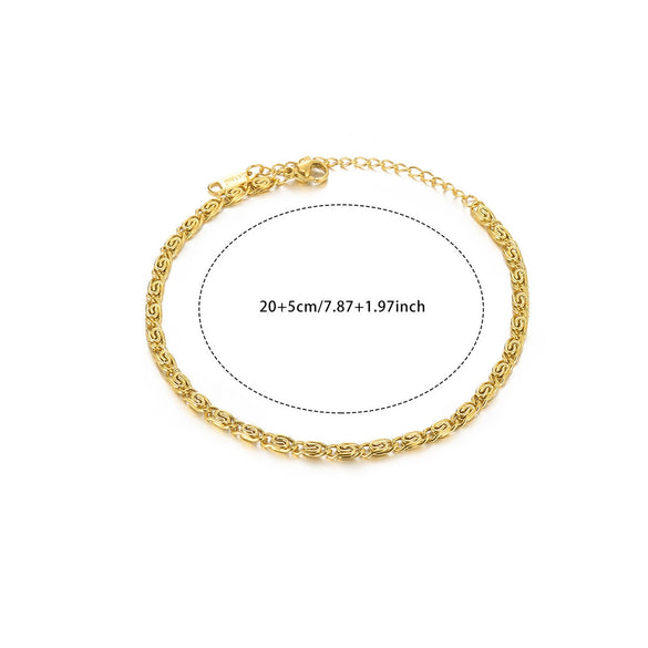 Simple Heartshaped Women's Anklet Titanium Steel Plated Stainless Steel Jewelry