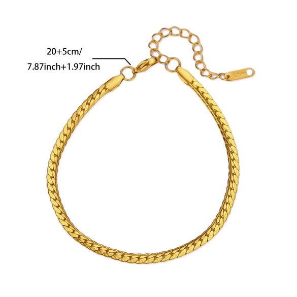 Simple Heartshaped Women's Anklet Titanium Steel Plated Stainless Steel Jewelry