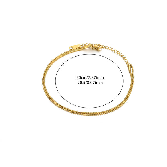 Simple Heartshaped Women's Anklet Titanium Steel Plated Stainless Steel Jewelry