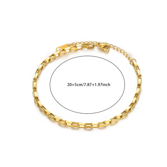 Simple Heartshaped Women's Anklet Titanium Steel Plated Stainless Steel Jewelry