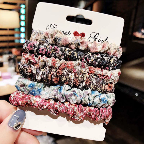 Simple High Elasticity Fabric Scrunchie Hair Band Large Ring Ponytail Hair Tie For Women With Fine Craftsmanship