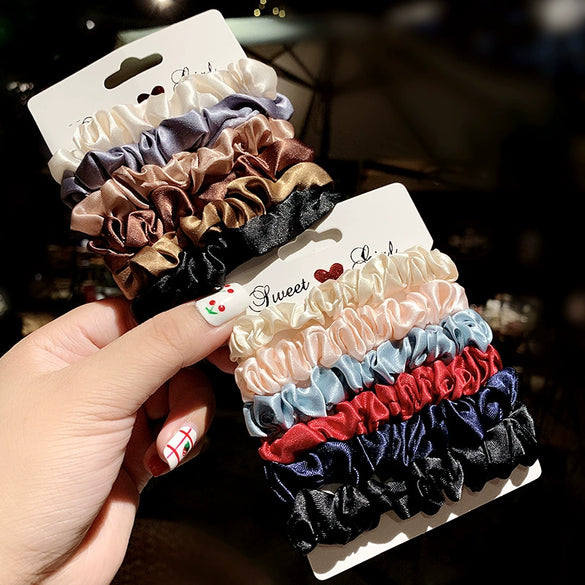 Simple High Elasticity Fabric Scrunchie Hair Band Large Ring Ponytail Hair Tie For Women With Fine Craftsmanship