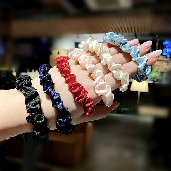 Simple High Elasticity Fabric Scrunchie Hair Band Large Ring Ponytail Hair Tie For Women With Fine Craftsmanship