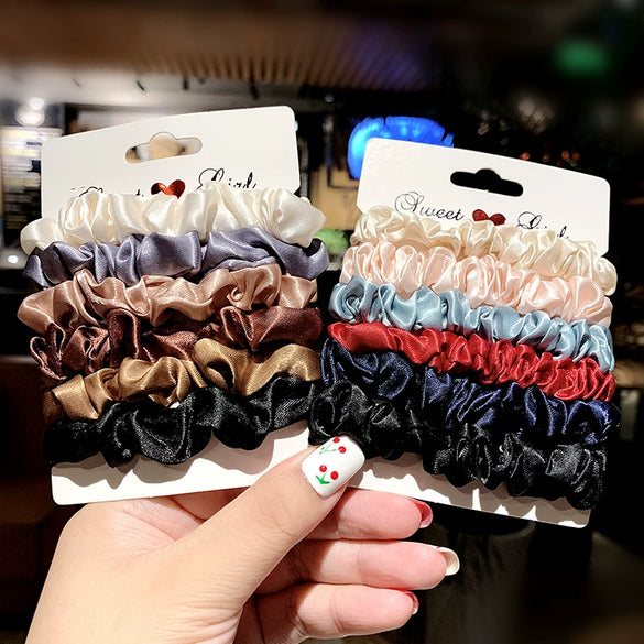 Simple High Elasticity Fabric Scrunchie Hair Band Large Ring Ponytail Hair Tie For Women With Fine Craftsmanship