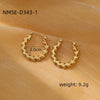Simple Highend Stainless Steel 18K Gold Nonfading Electroplated Women's Earrings