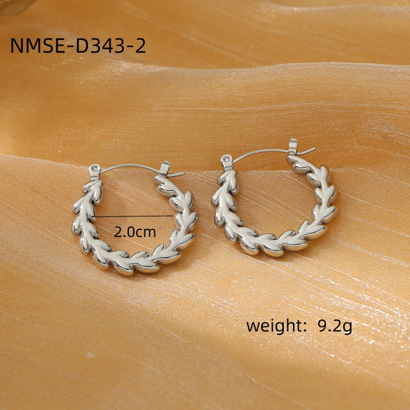 Simple Highend Stainless Steel 18K Gold Nonfading Electroplated Women's Earrings