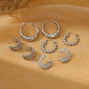 Simple Highend Stainless Steel 18K Gold Nonfading Electroplated Women's Earrings