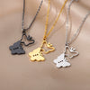 Simple Hollow Heart Shaped Butterfly Pendant Stainless Steel Necklace With Electroplating