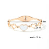 Simple Hollow Love Shellfish Face Titanium Steel Women's Fashion Bracelet Vacuum Electroplated Polish