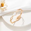 Simple Hollow Love Shellfish Face Titanium Steel Women's Fashion Bracelet Vacuum Electroplated Polish