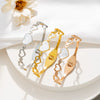 Simple Hollow Love Shellfish Face Titanium Steel Women's Fashion Bracelet Vacuum Electroplated Polish