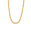 Simple Hollow Mesh Bamboo Titanium Steel Geometric Style Electroplated Necklace For Women