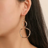 Simple Hollow Round Alloy Geometric Earrings For Women With Electroplating Treatment