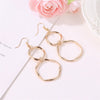 Simple Hollow Round Alloy Geometric Earrings For Women With Electroplating Treatment