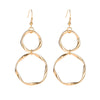 Simple Hollow Round Alloy Geometric Earrings For Women With Electroplating Treatment