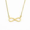 Simple Infinite Clavicle Necklace For Ladies Stainless Steel And Copper With Electroplating Snake Bone Chain
