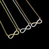 Simple Infinite Clavicle Necklace For Ladies Stainless Steel And Copper With Electroplating Snake Bone Chain