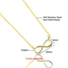 Simple Infinite Clavicle Necklace For Ladies Stainless Steel And Copper With Electroplating Snake Bone Chain