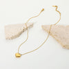 Simple Ins New Fashion Drum Love Heart Necklace For Women 18K Gold Plated Stainless Steel With Electroplating Design
