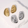 Simple Ins Niche Fashion Luxury Cochlea Conch Stainless Steel Earrings Gold Plated