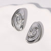 Simple Ins Niche Fashion Luxury Cochlea Conch Stainless Steel Earrings Gold Plated