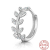 Simple Ins Style S925 Sterling Silver Cartilage Earrings With Zircon And Geometric Design