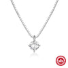 Simple Ins Style S925 Sterling Silver Classic Four Claw Diamond Studded Ladies Wedding Pendant Necklace With Electroplating