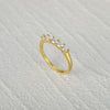 Simple Ins Style S925 Sterling Silver Classic Single Row Diamond Ring For Girlfriend And Couple With Geometric Pattern And Inlaid Zircon