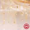 Simple Ins Style S925 Sterling Silver Cluster Triple Diamond Personality All Match Clavicle Necklace With Zircon And Geometric Design On O Chain