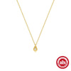 Simple Ins Style S925 Sterling Silver Drop Diamond Stacked Wear Collarbone Necklace With Zircon And Geometric Design