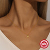 Simple Ins Style S925 Sterling Silver Drop Diamond Stacked Wear Collarbone Necklace With Zircon And Geometric Design