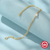 Simple Ins Style S925 Sterling Silver Geometric Double Layer Stacked Pearl Bracelet With Electroplating For Women