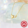 Simple Ins Style S925 Sterling Silver Heart Shaped Diamond Studded Ladies O Chain Necklace With Electroplating