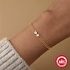 Simple Ins Style S925 Sterling Silver Love Zircon Bow Bracelet With Star Shape And Electroplating For Women