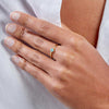 Simple Ins Style S925 Sterling Silver Petal Geometric Wedding Band For Ladies With Zirconia Processing