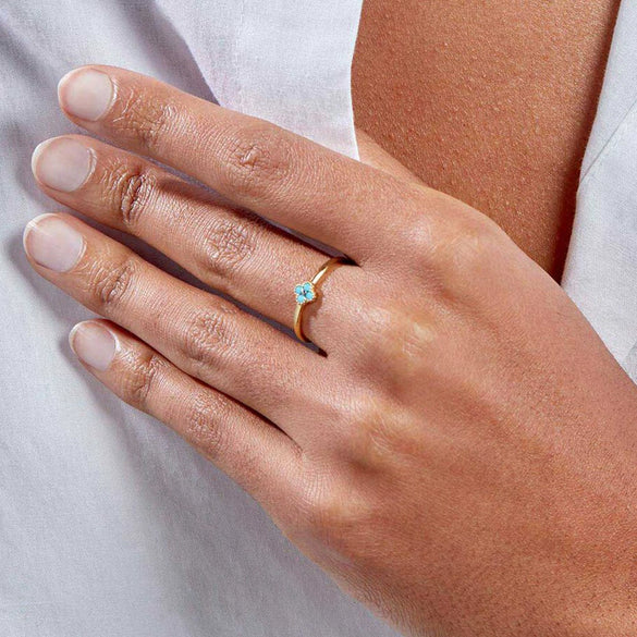 Simple Ins Style S925 Sterling Silver Petal Geometric Wedding Band For Ladies With Zirconia Processing