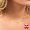 Simple Ins Style S925 Sterling Silver Straight And Diamond Stacked Women's Collarbone Necklace With Geometric Design And Electroplating