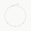 Simple Ins Style S925 Sterling Silver Straight And Diamond Stacked Women's Collarbone Necklace With Geometric Design And Electroplating