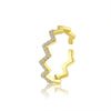 Simple Irregular Bracelet Ring Jewelry Copper Geometric Pattern Electroplating Women's Accessories