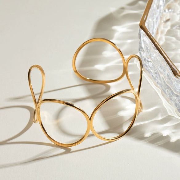 Simple Irregular Geometric Stainless Steel Electroplated Bracelet Jewelry