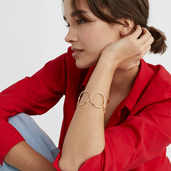 Simple Irregular Geometric Stainless Steel Electroplated Bracelet Jewelry