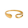 Simple Irregular Stainless Steel And Titanium Steel Electroplated Geometric Design Bracelet