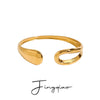 Simple Irregular Stainless Steel And Titanium Steel Electroplated Geometric Design Bracelet