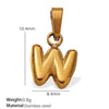Simple Jewelry Accessories 316L Stainless Steel Mini Bubble Letter Pendant Plated 18K Gold Electroplated