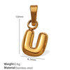 Simple Jewelry Accessories 316L Stainless Steel Mini Bubble Letter Pendant Plated 18K Gold Electroplated
