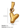 Simple Jewelry Accessories 316L Stainless Steel Mini Bubble Letter Pendant Plated 18K Gold Electroplated