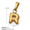 Simple Jewelry Accessories 316L Stainless Steel Mini Bubble Letter Pendant Plated 18K Gold Electroplated