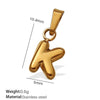 Simple Jewelry Accessories 316L Stainless Steel Mini Bubble Letter Pendant Plated 18K Gold Electroplated