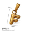 Simple Jewelry Accessories 316L Stainless Steel Mini Bubble Letter Pendant Plated 18K Gold Electroplated