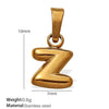 Simple Jewelry Accessories 316L Stainless Steel Mini Bubble Letter Pendant Plated 18K Gold Electroplated